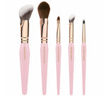 PINK GOLDEN TRIANGLE FACE & EYES BRUSH SET