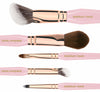 PINK GOLDEN TRIANGLE FACE & EYES BRUSH SET