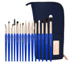 GOLDEN TRIANGLE EYES ONLY COMPLETE 15pc BRUSH SET WITH POUCH - VALUED AT $396