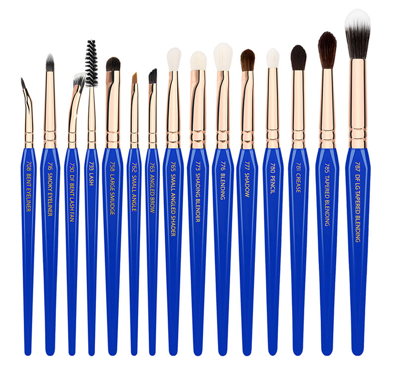 GOLDEN TRIANGLE EYES ONLY COMPLETE 15pc BRUSH SET WITH POUCH - VALUED AT $396