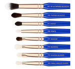 GOLDEN TRIANGLE EYES ONLY COMPLETE 15pc BRUSH SET WITH POUCH - VALUED AT $396