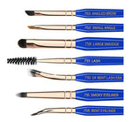 GOLDEN TRIANGLE EYES ONLY COMPLETE 15pc BRUSH SET WITH POUCH - VALUED AT $396