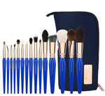 GOLDEN TRIANGLE PHASE II COMPLETE 15pc BRUSH SET WITH POUCH - VALUED AT $479