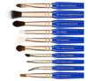 GOLDEN TRIANGLE PHASE II COMPLETE 15pc BRUSH SET WITH POUCH - VALUED AT $479